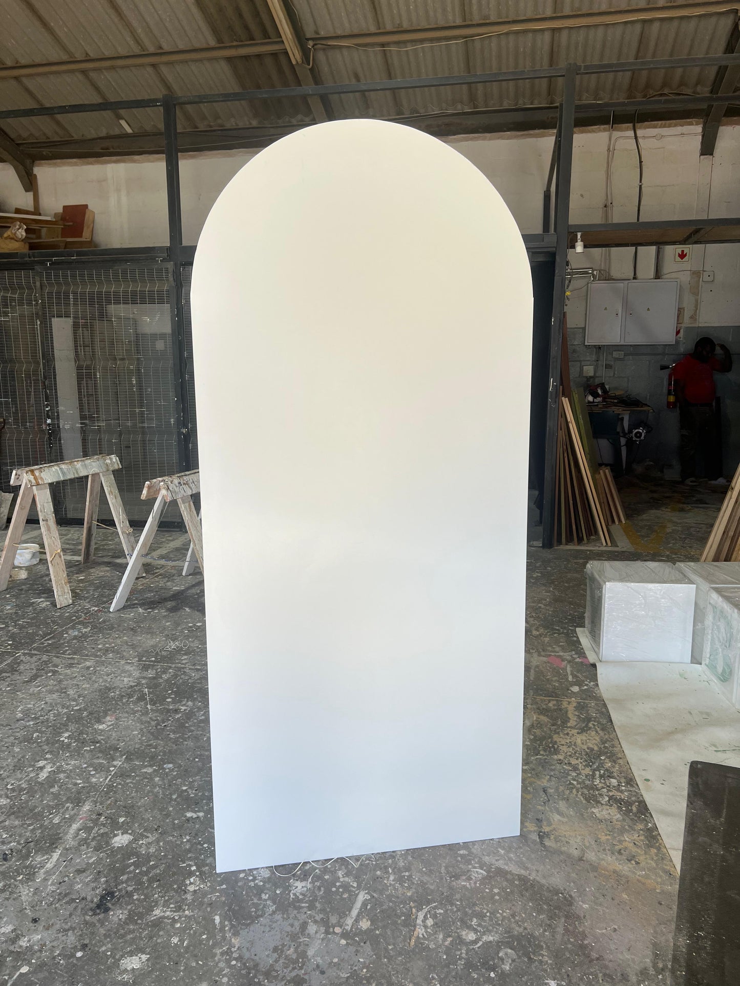 Arch Background Wooden White (1 Piece)