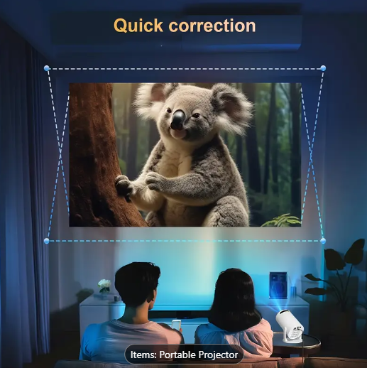 Portable projector, 4k video resolution