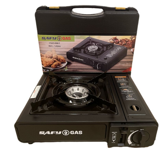 Safy - Single Burner Canister Camping Gas Stove with Travel Case