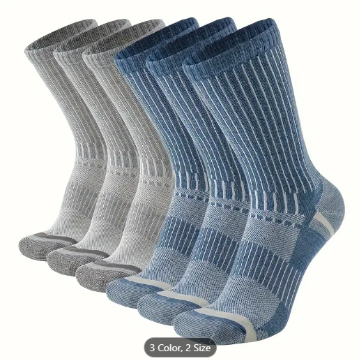 6 Pairs Of Men's Anti Odor Socks